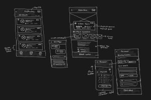 wireframe sketches