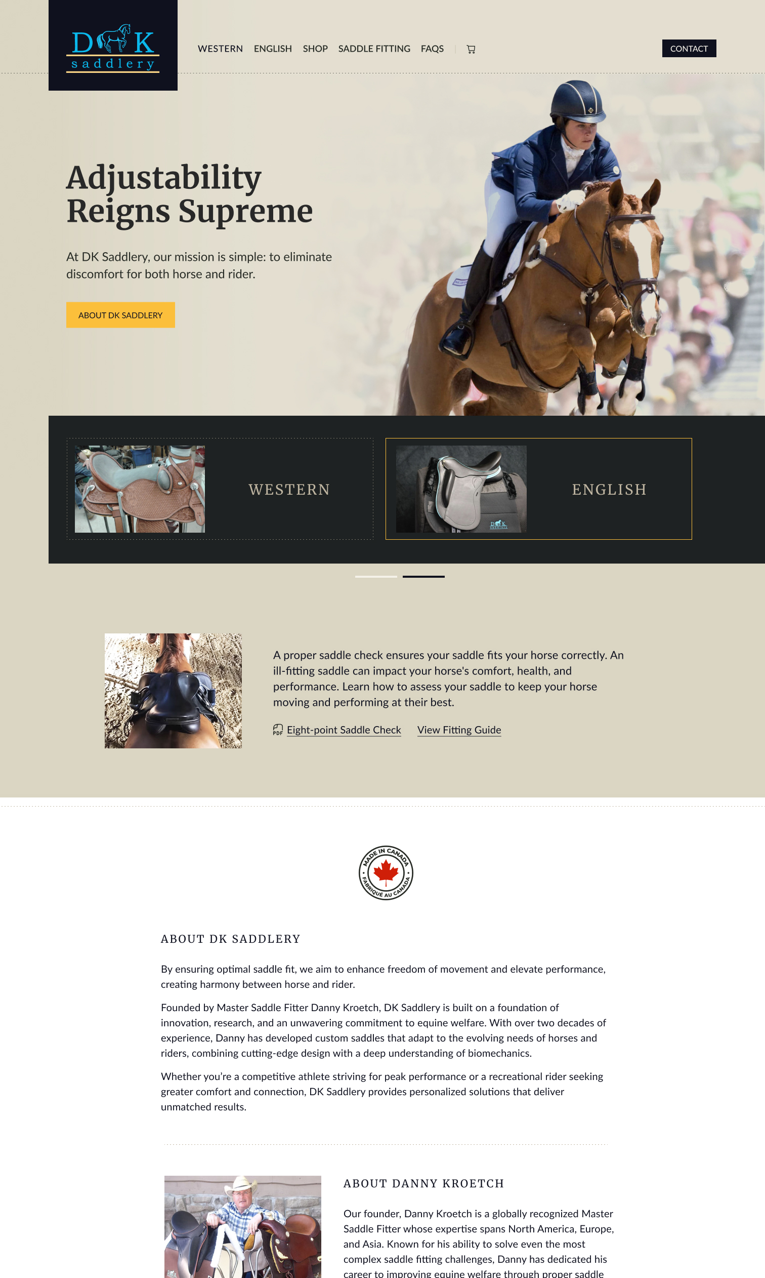 website home page english saddles