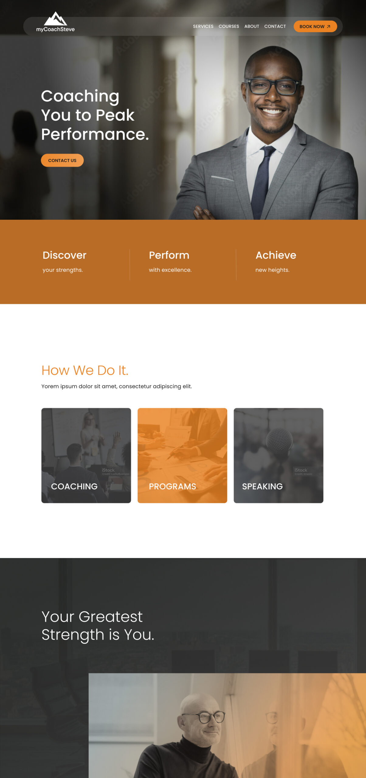 business coach home page