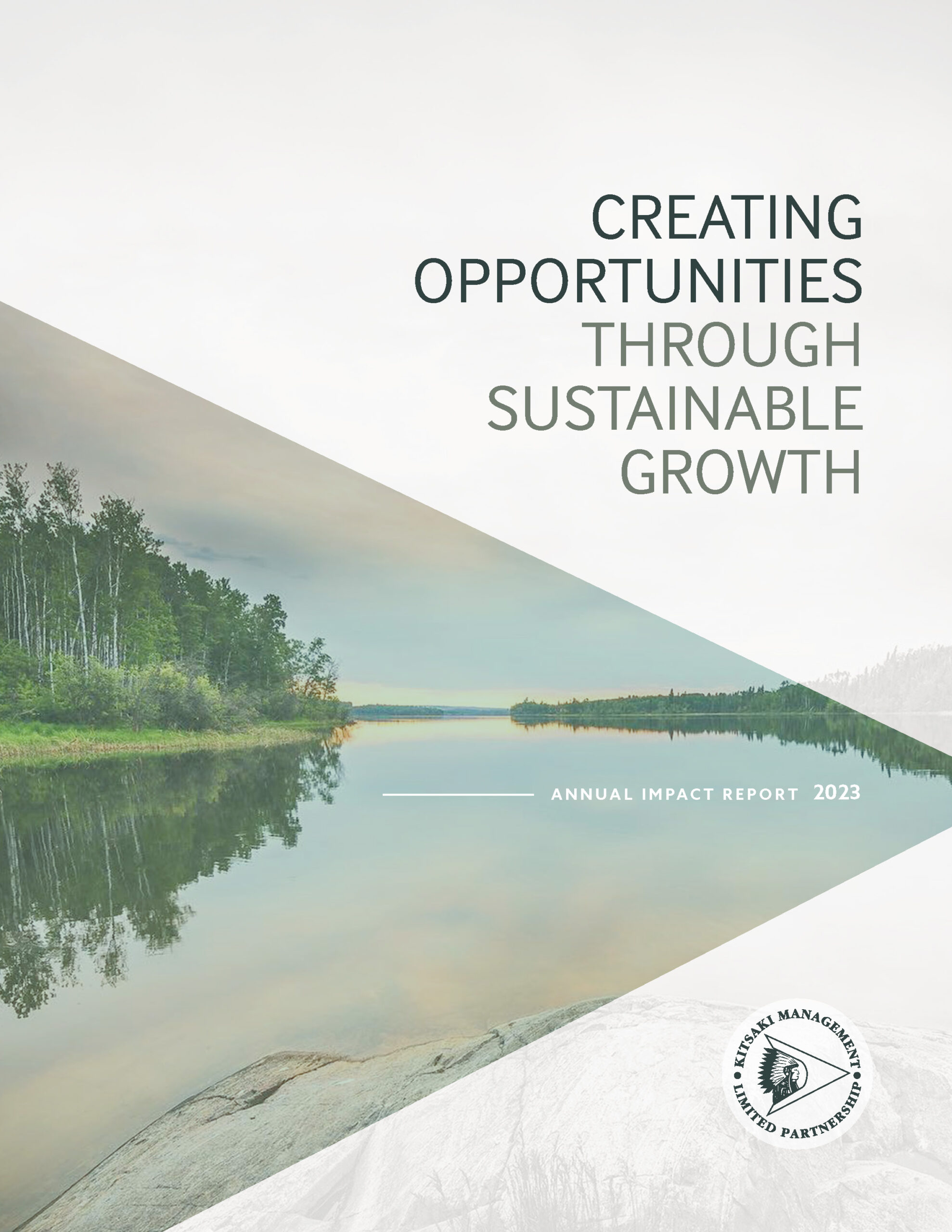report cover with arrow shape